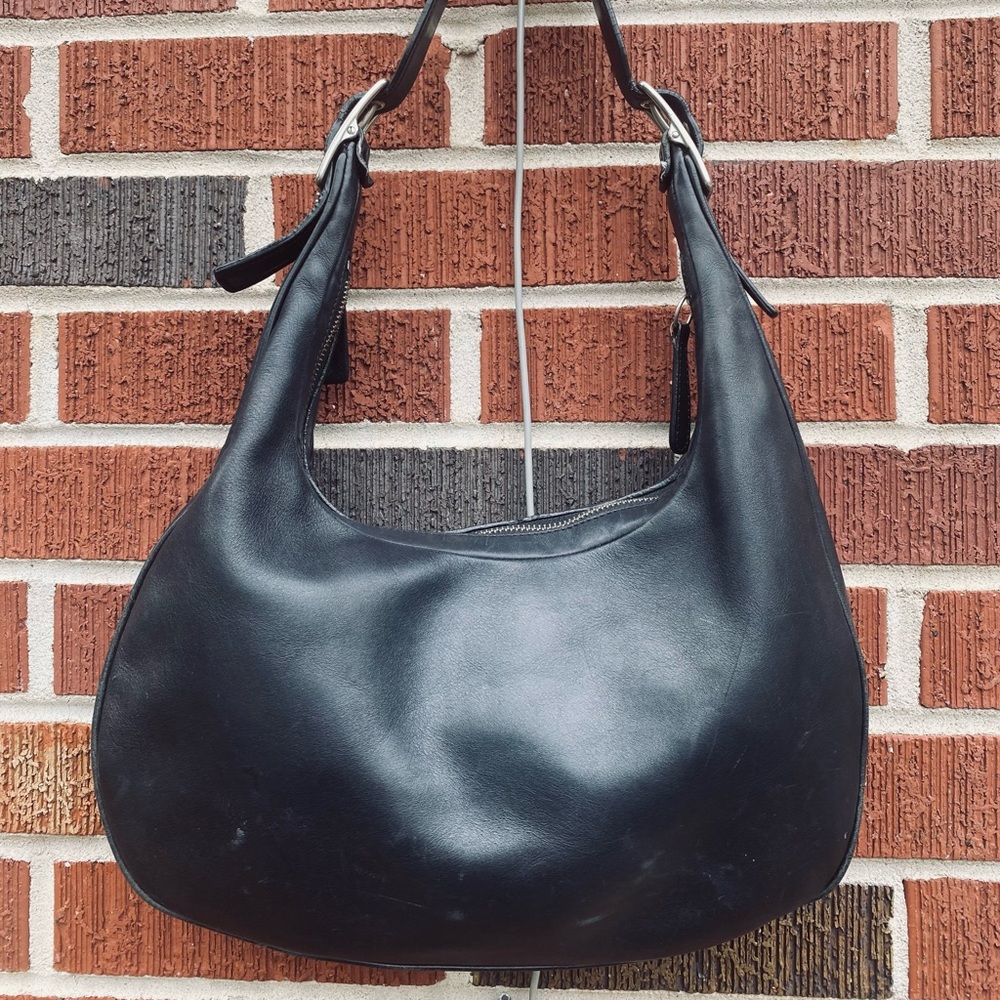 Coach Black Leather Hobo Bag style 9591